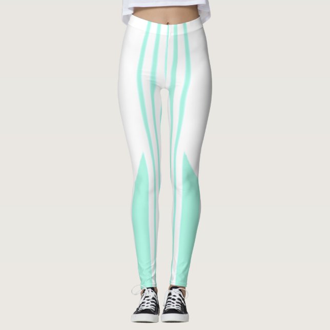 Legging Pintas brancas e verdes (Frente)
