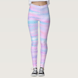 Legging Pintas Pintadas Púrpura Rosa-Rosa-Turquesa