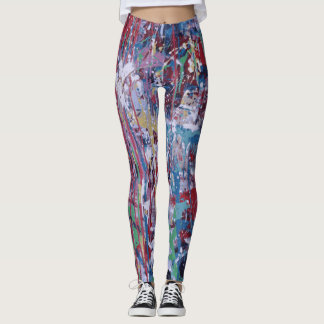 Legging Pinte caneleiras do splatter