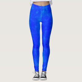 Legging Pintor de Aquarela Azul Oceânico