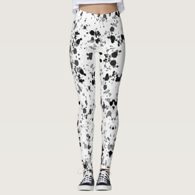 Legging Pintor preto e branco (Frente)