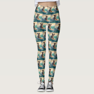 Legging Pintura Australiana de Surfe em Praia
