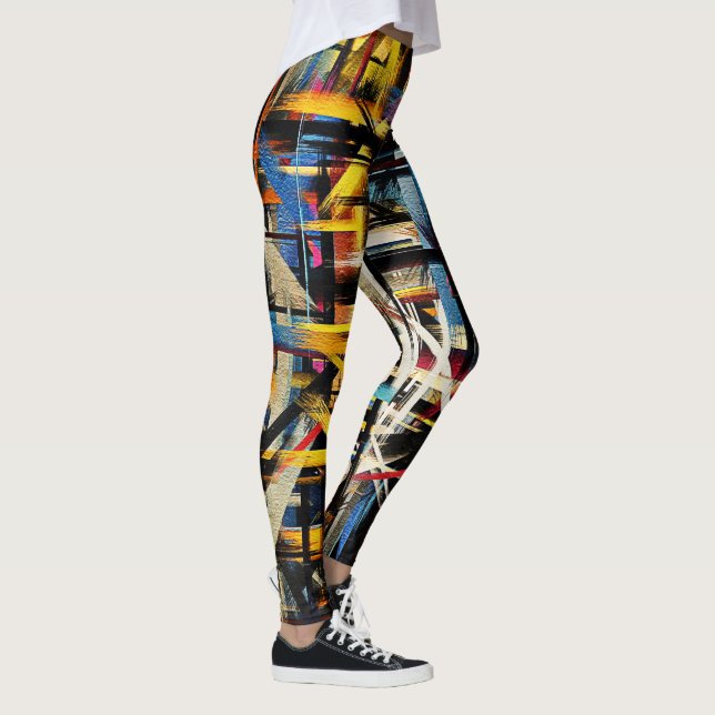 Legging Pintura Colorida de Abstrato nº 14 (Direita)