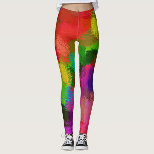 Legging Pintura Colorida de Abstrato nº 2