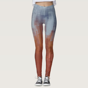 Legging pintura de abstrato, parede colorida de concreto.