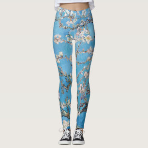 Legging Pintura de Arte de Almond Blossoms Blue Vincent va