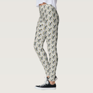 Legging Pintura de Buldogue - Arte de Cachorro Original Bo