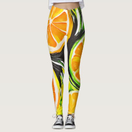 Legging Pintura de Citros Vibrante
