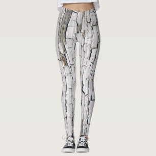 Legging Pintura de descasque de vindima: estética de pared