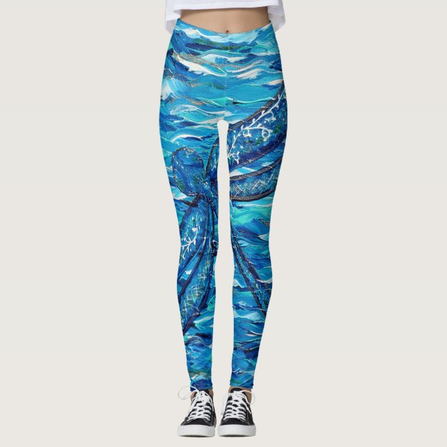 Legging Pintura de Dragonfly Azul (Frente)