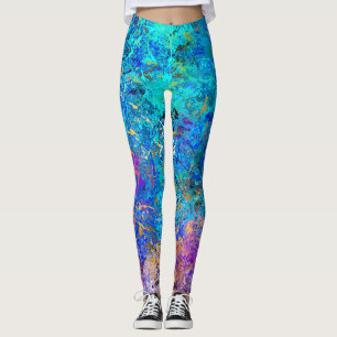 Legging Pintura de ecrã panorâmico multicolor Abstrato Hol