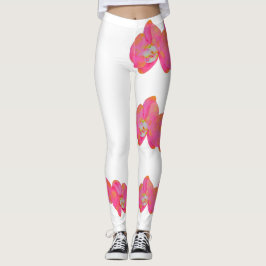 Legging Pintura de orquídea com aquarela