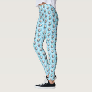Legging Pintura de Saluki (Prata) - Arte de Cachorro Origi
