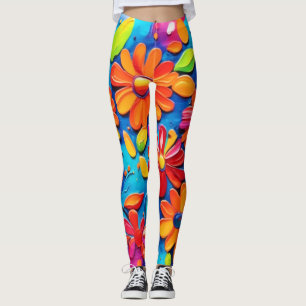 Legging Pintura Floral Alegre