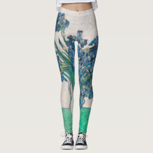 Legging Pintura Impressionista Vaso de Íris de Van Gogh