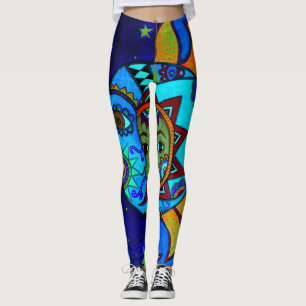 LEGGING PINTURA LUNÁTICA DO CASAL DO SOL E DA LUA