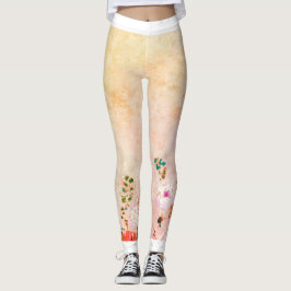 LEGGING PINTURA MANIPULADA PINTURAS IMPRESSAS EM AMARELO