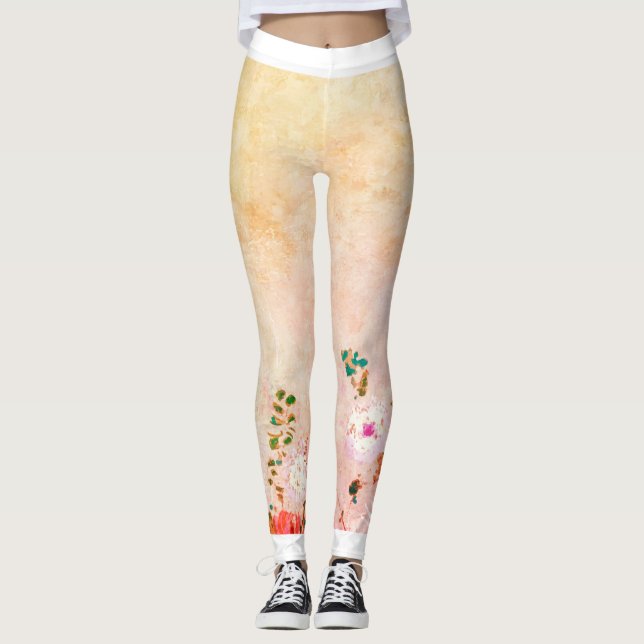 LEGGING PINTURA MANIPULADA PINTURAS IMPRESSAS EM AMARELO (Frente)