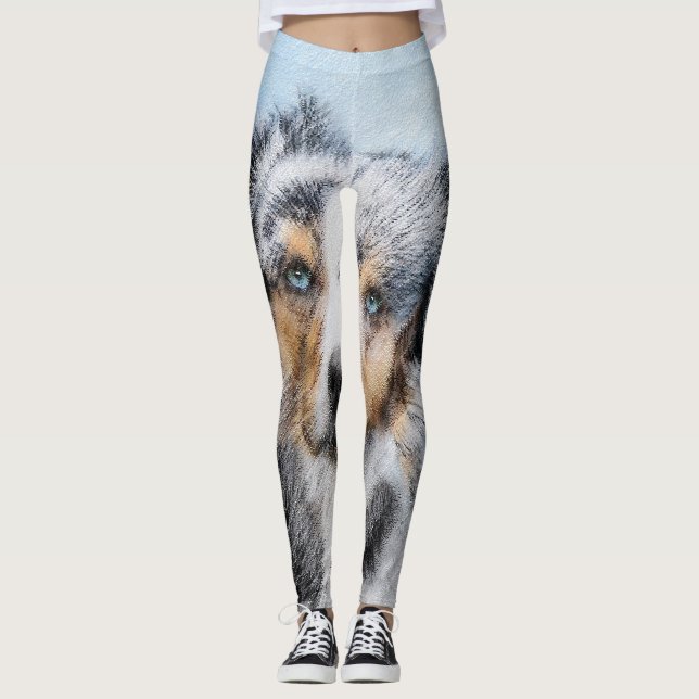 Legging Pintura Miniatura de Pastor Americano - Arte Canin (Frente)