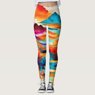 Legging Pintura solar de Montanha Vibrante