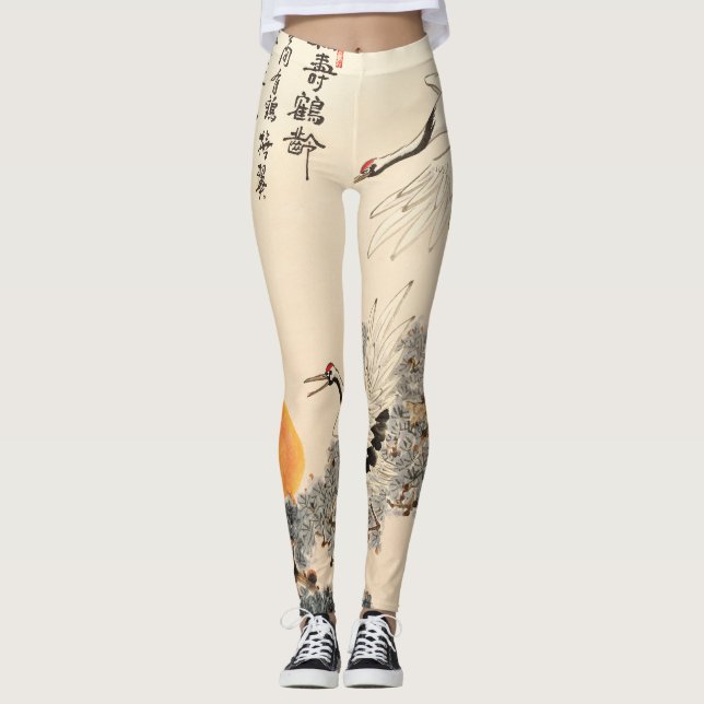 Legging Pintura tradicional asiática: arte clássica. (Frente)