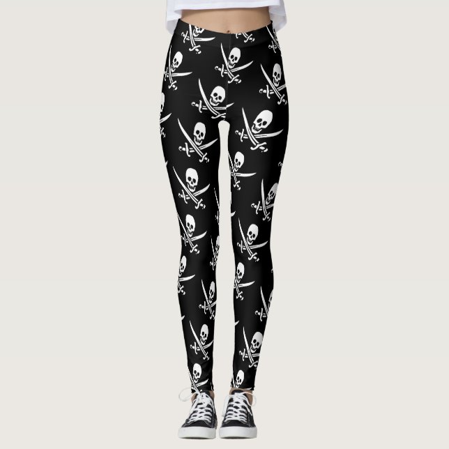Legging Pirata, Jolly Roger, estilo, (Frente)