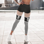 Legging Pirate Black White Skull Crossbones Novelly Divert<br><div class="desc">Pirate Black White Skull Crossbones Novelty Divertido Novelty Divertimento Padrão distribuído por todas as leggências de moda de impressão de Ricaso</div>