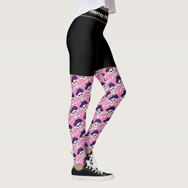 Legging Pirate Skull & Pirates Flag moda, jogos de Malhaçã (Direita)
