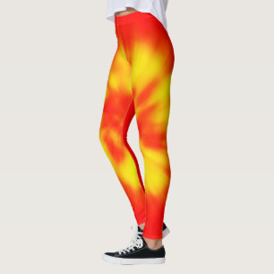 Legging Piscas Solares Vermelhas e Amarelas Quic, Burst Vu