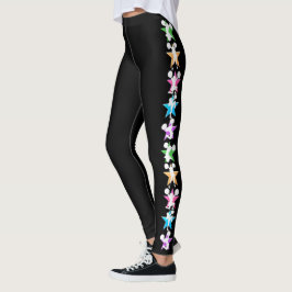 LEGGING PISCÕES DE CHEERLEADER CUTÂNEAS E COLORIDAS