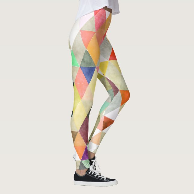 Legging PixDezines Boho Watercolor Geométrico/Triângulos (Direita)