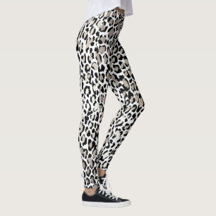 Legging PixDezines Estampa de leopardo/Tom de Prata