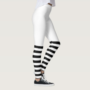Legging PixDezines Listras Pretas/Ajustável/Fundo de DIY