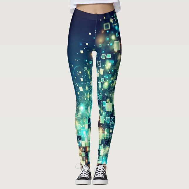 Legging Pixel Bokeh Radiante (Frente)