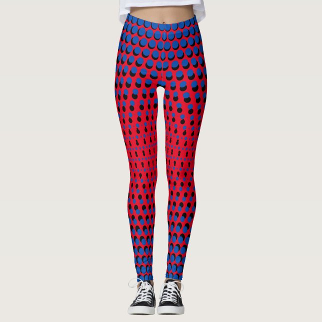 Legging Pixel Padrão 09.BBLK.w Vermelho BG (Frente)