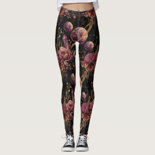 Legging Planeta com Anel de Cristal Cósmico Arte Fantasia