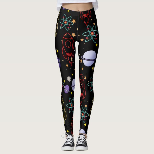 Legging Planetas, Estrelas e Navios-Foguete (Frente)