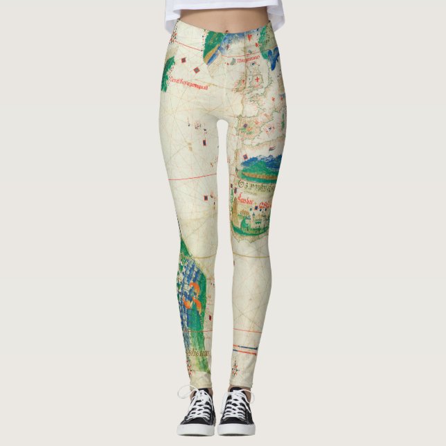 Legging Planisphere 1502 de Cantino (Frente)