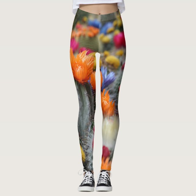 Legging Planta de Cactus Vibrante (Frente)