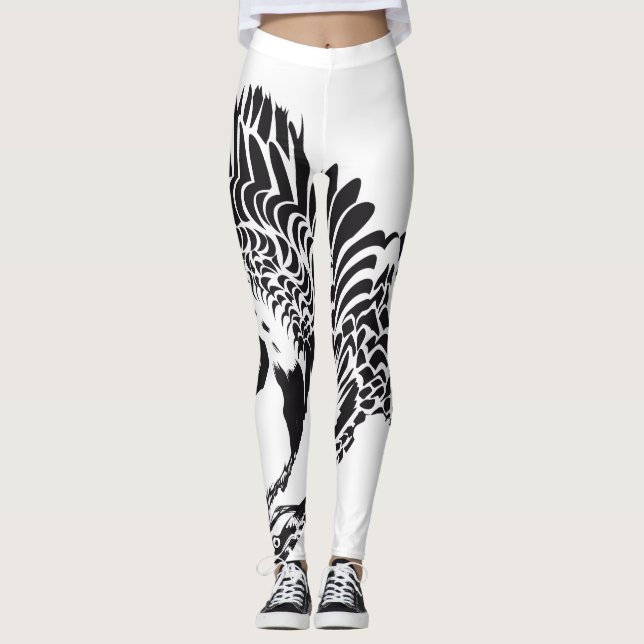 Legging Plumas cheias as pernas (Frente)