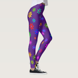 Legging Poder das Flores no Chuveiro - padrão colorido 1