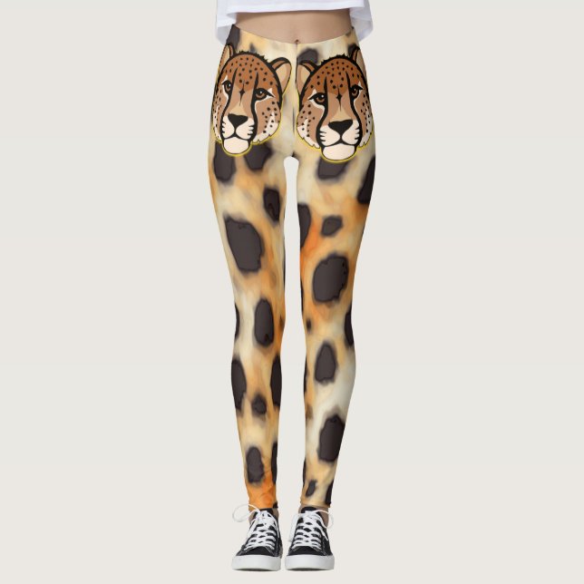 Legging Poder de Impressão de Guepardo (Frente)