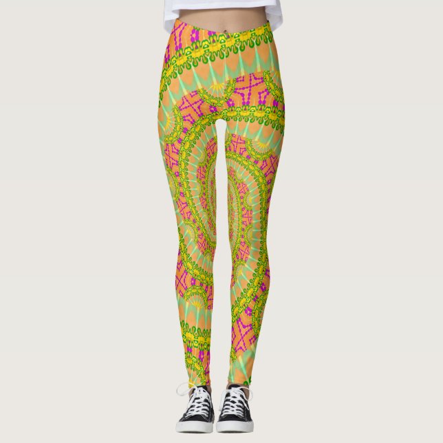 Legging Poder Floral Espiral ENSOLARADO (Frente)