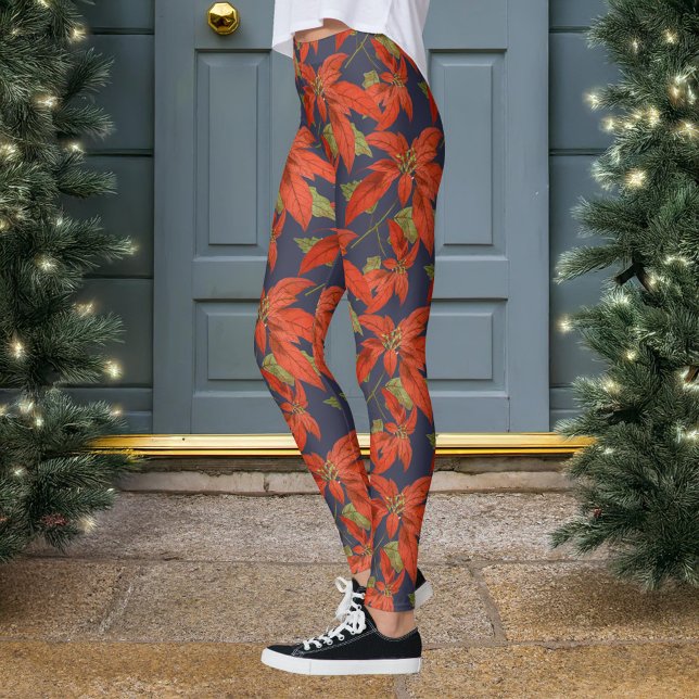 Legging Poinsettia Christmas (Criador carregado)