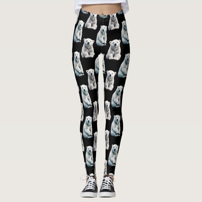 Legging Polar Bear Animal Pattern Design (Frente)