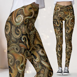 Legging Polvo De Tentáculos Vitoriano Steampunk