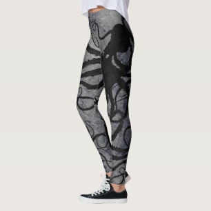 Legging Polvo preto no cinza - caneleiras