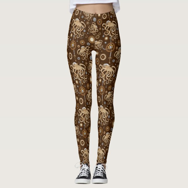 Legging Polvo Steampunk Retro Fantasia Mecânica (Frente)