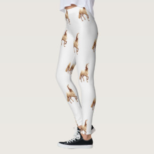 Legging Pône Galês e Cavalo Cob Equestre Aquarela