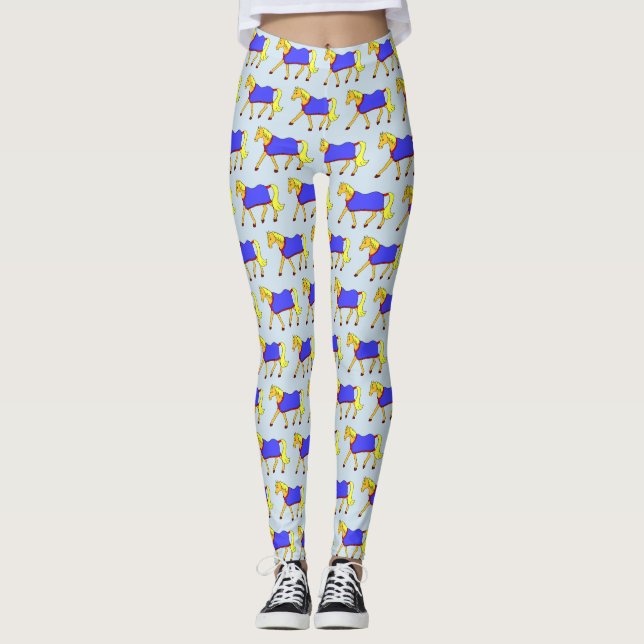 Legging Pônea de Cartoon Bonito com Cobertura Vermelha e A (Frente)
